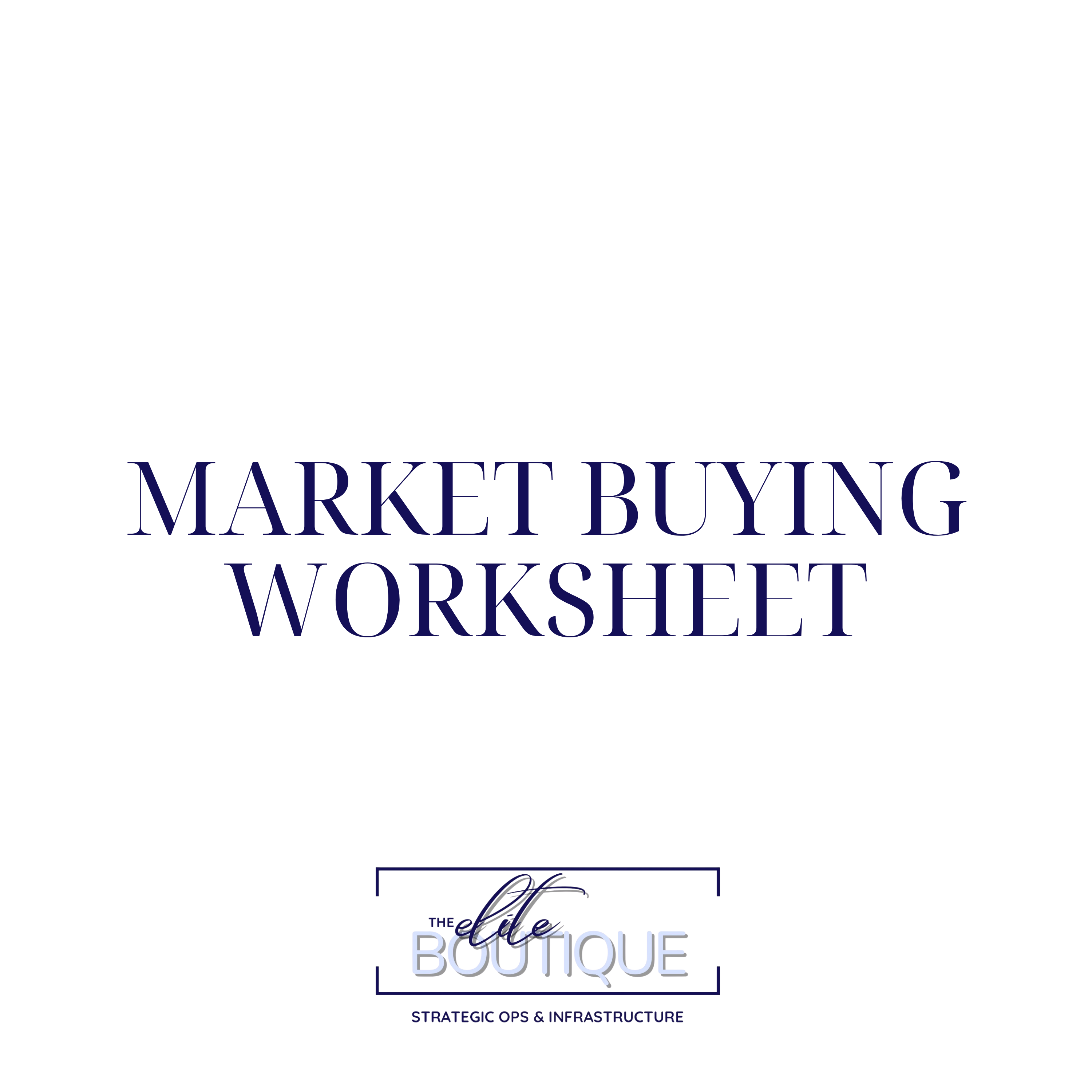 Market Buying Worksheet